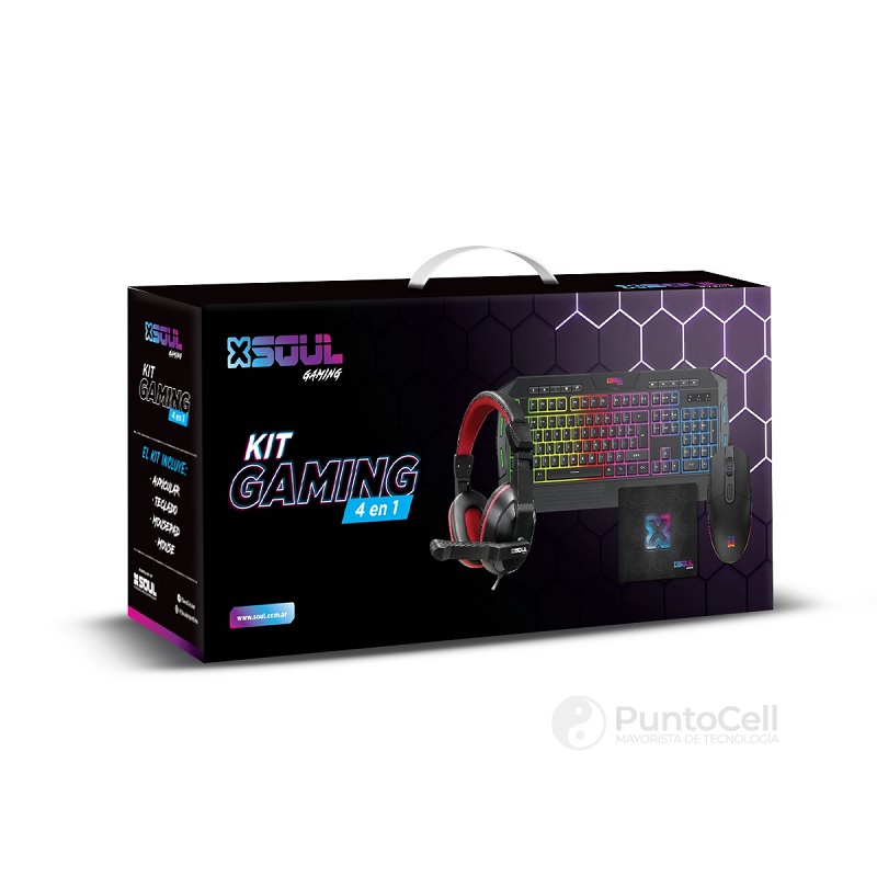 KIT C/ CABLE TECLADO + MOUSE + AURICULAR SOUL GAMING GAME-KIT4E1
