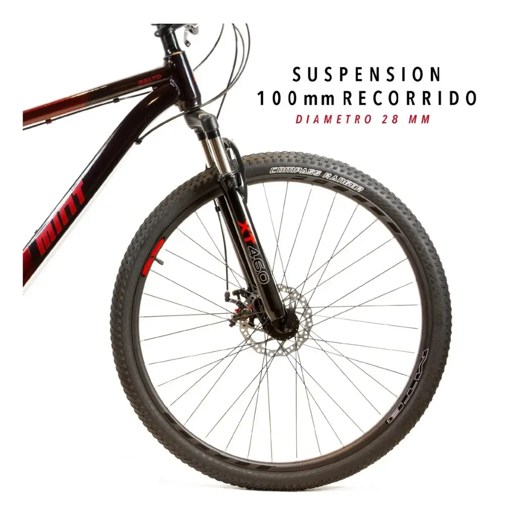 Bici Mtb Glock Aluminio R29 MINT Negro y Rojo - 4.webp