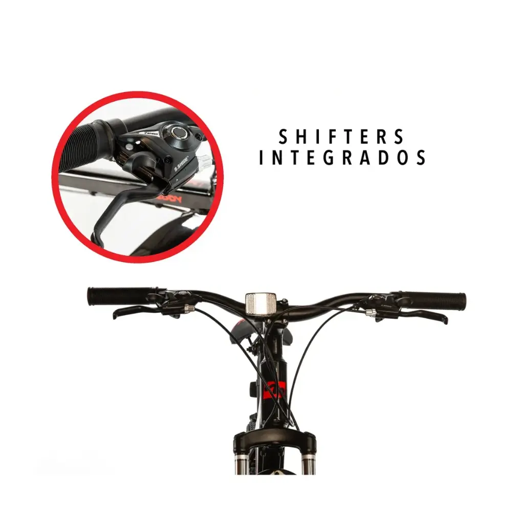 Bici Mtb Glock Aluminio R29 MINT Negro y Rojo - 7.webp