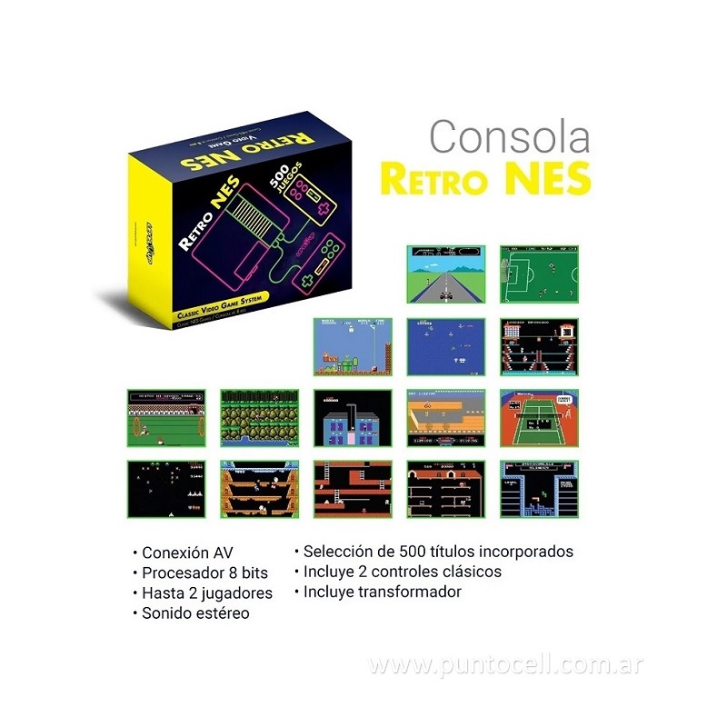 CONSOLA DE JUEGO LEVEL UP RETRO NES 500 J