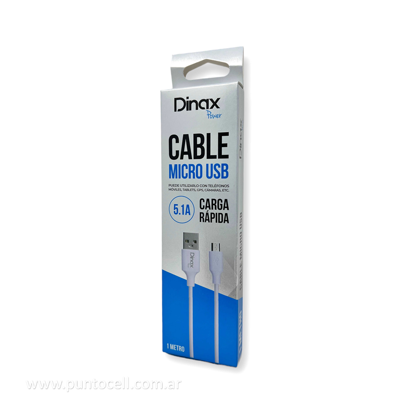 CABLE USB DINAX CARGA RAPIDA MICRO 5.1A DX-89V8
