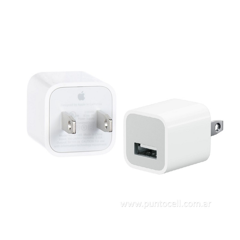 CARGADOR 220V USB 5V 1A _ SIMIL APPLE (SIN CAJA)