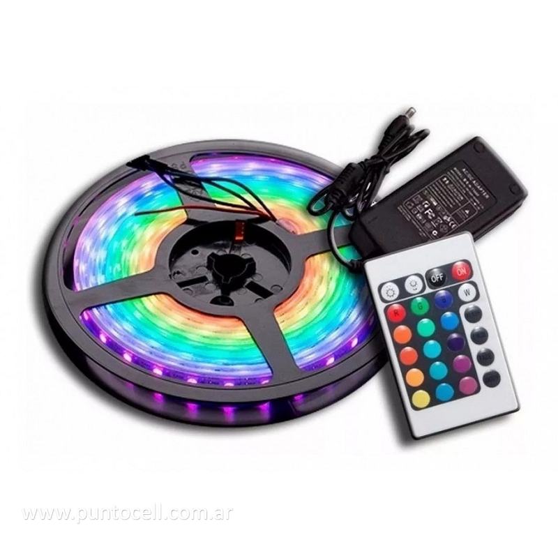 TIRA LED 5 METROS MULTICOLOR RGB C/ CONTROL