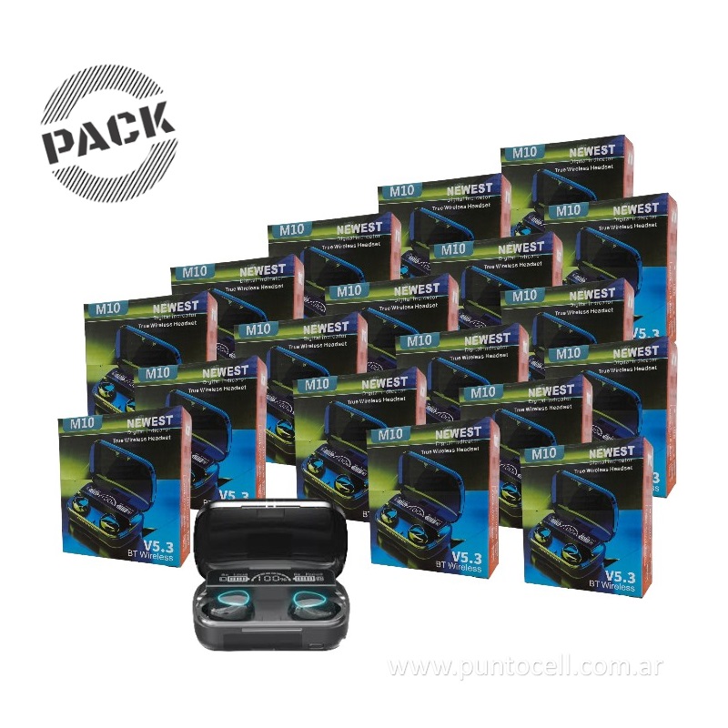 PACK x 20 - AURICULARES BLUETOOTH M10