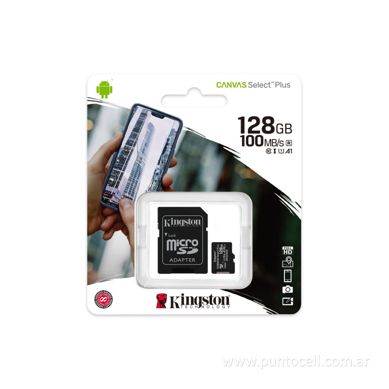MEMORIA KINGSTON MICRO SD 128GB CLASE 10 CANVAS