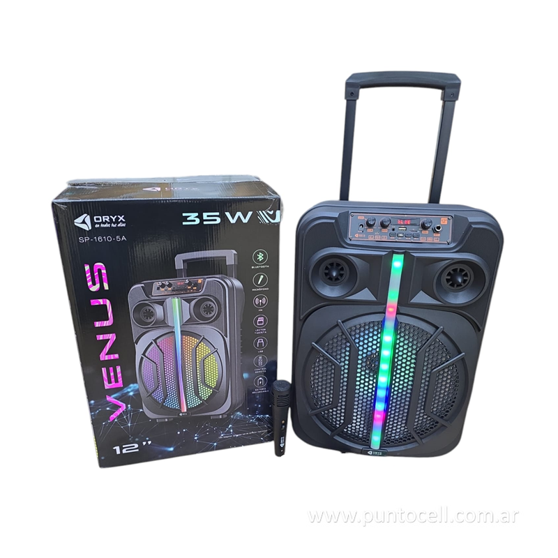 PARLANTE PORTATIL BLUETOOTH ORYX 12" VENUS (PA-OR1610)