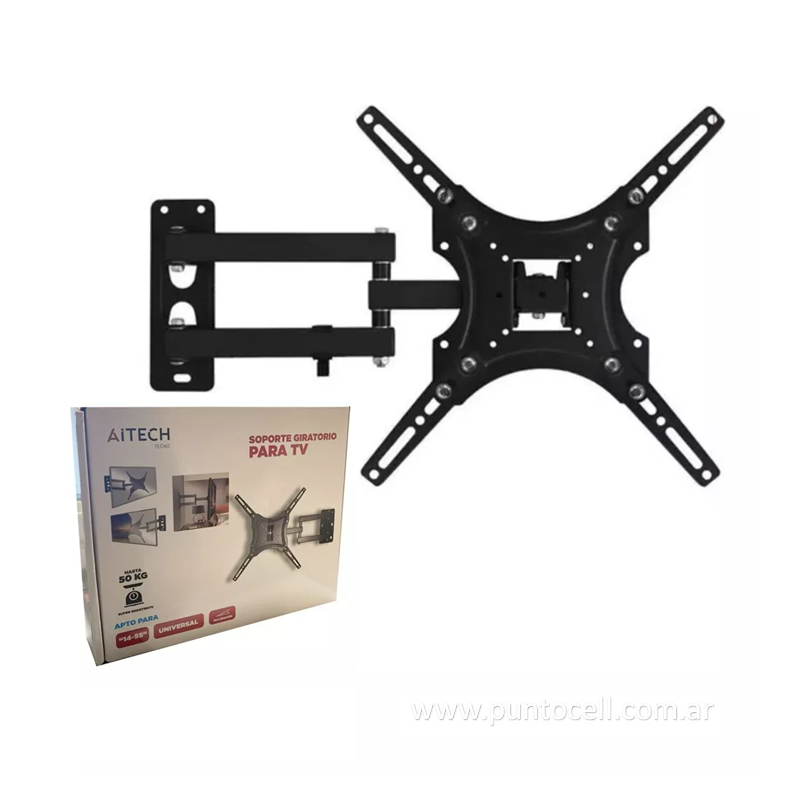 SOPORTE LED-LCD BRAZO AITECH 14" a 55" (HASTA 50K)