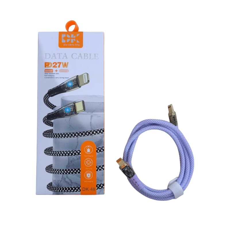 CABLE USB DK-48 TIPO C a LIGHTNING _ 60W