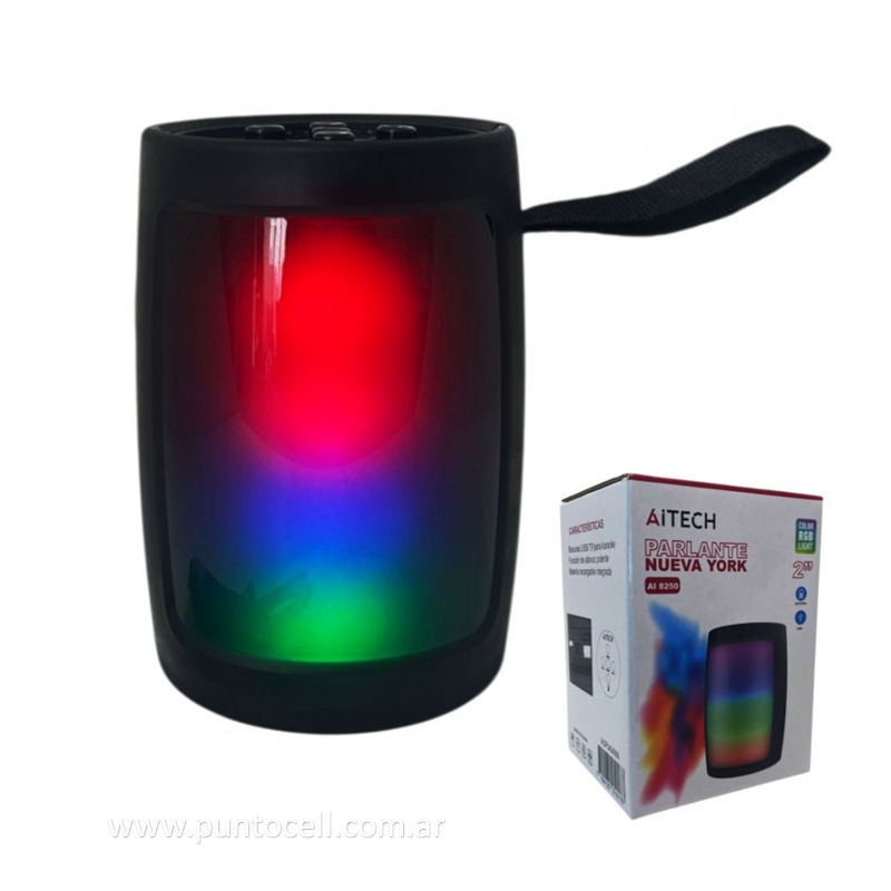 PARLANTE PORTATIL BLUETOOTH AITECH NEW YORK - 2" (AI 8250)
