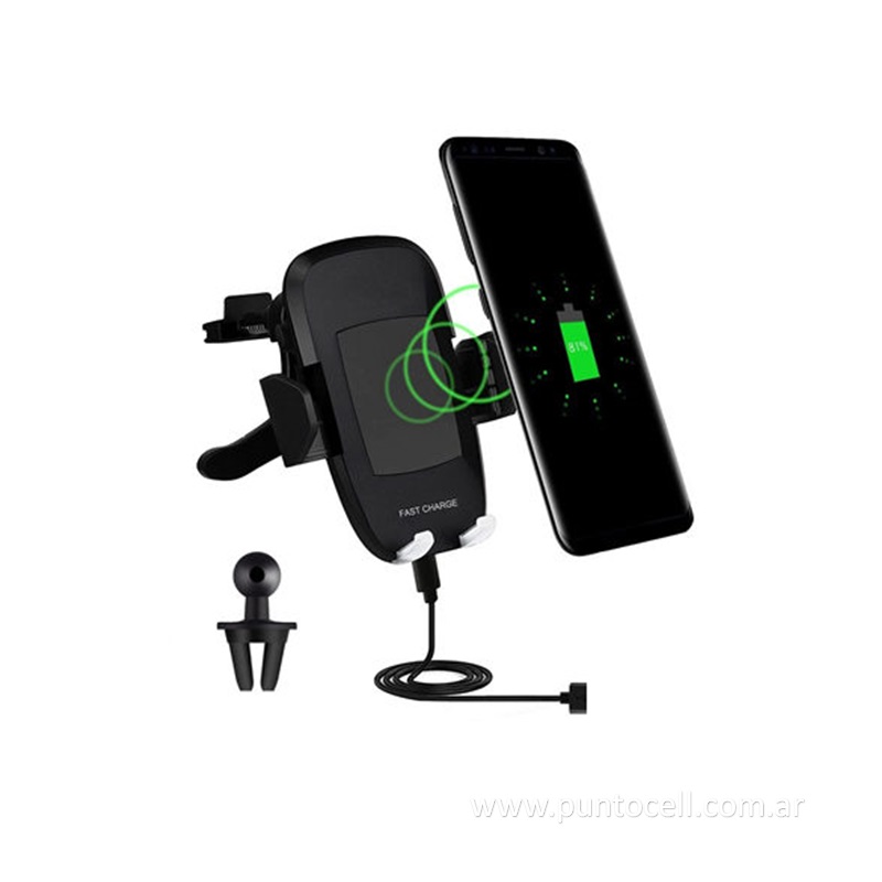 CARGADOR INALAMBRICO SOPORTE P/ AUTO DINAX (DX-HOL939)