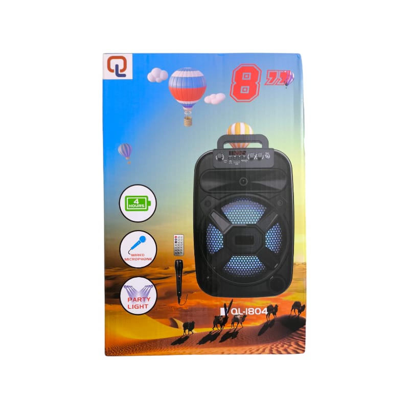 PARLANTE PORTATIL BLUETOOTH 8" QL1804