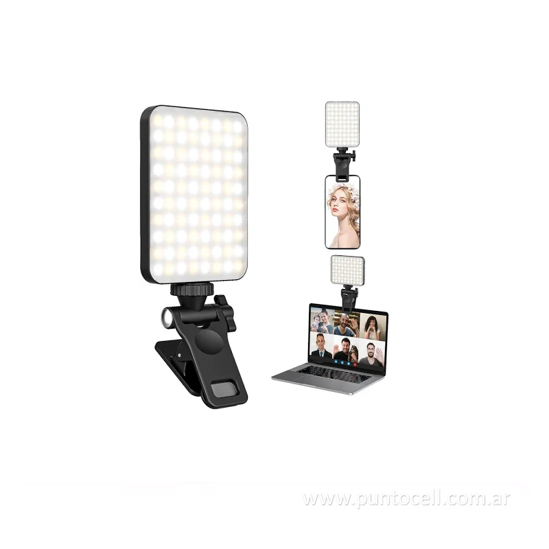 LUZ LED RGB P/ SELFIE DINAX RECARGABLE C/EFECTOS (M140)