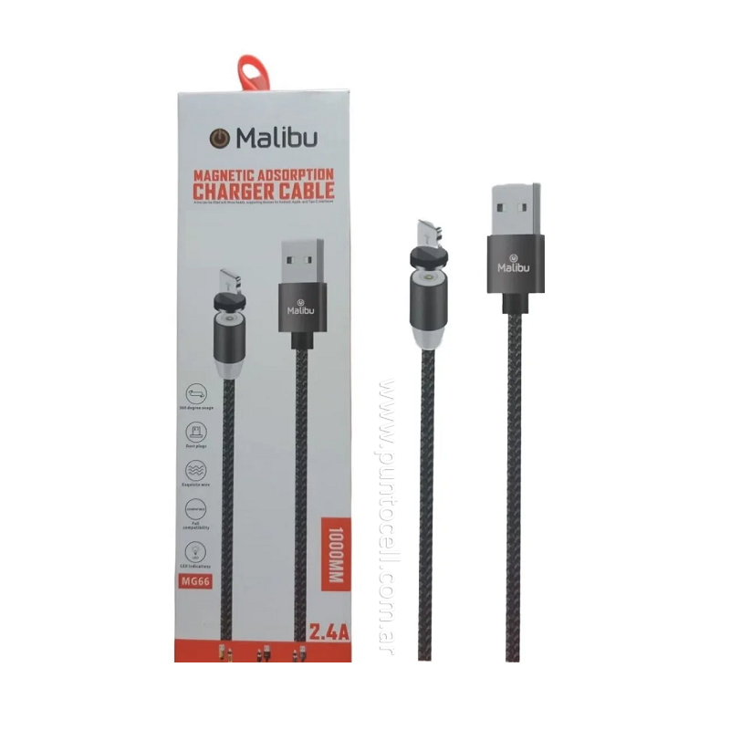CABLE USB MALIBU MAGNETICO MG66 IPHONE