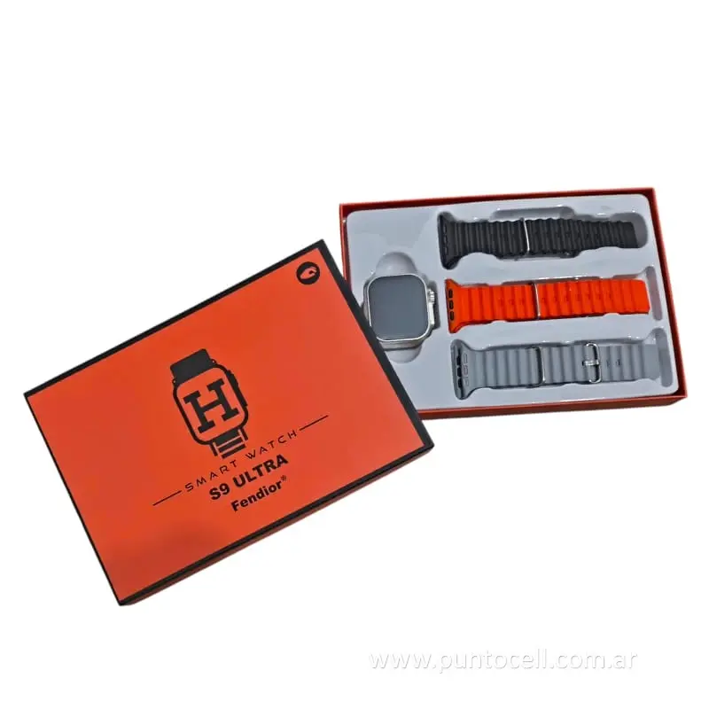 SMARTWATCH S9 Ultra • 49mm (Cuadrado) 3 MALLAS