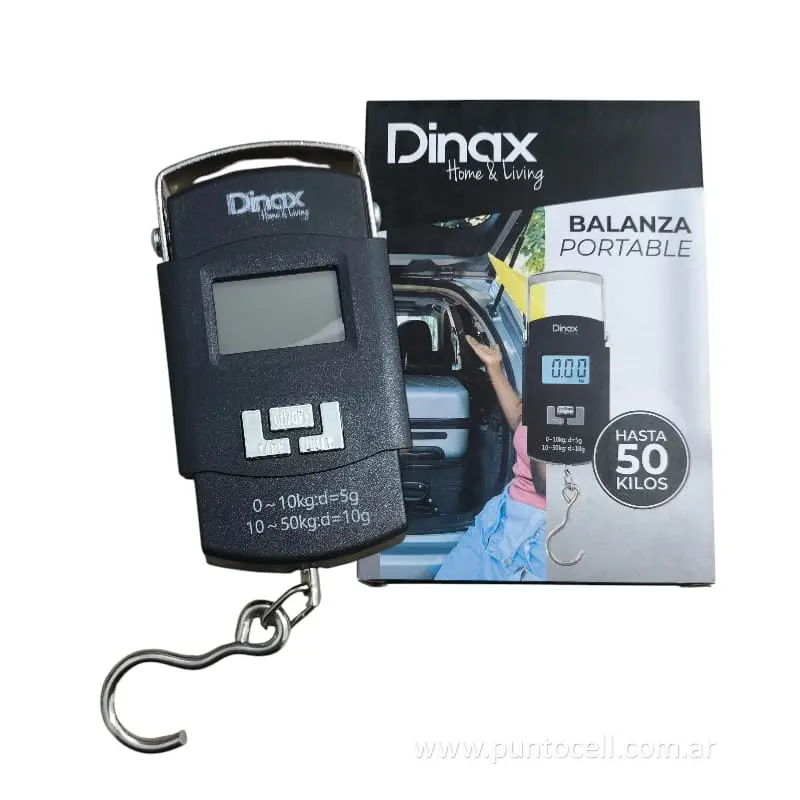 BALANZA DE EQUIPAJE DIGITAL DINAX 50KG (DXBALEQ01)