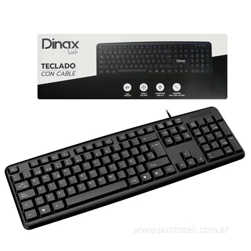 TECLADO DINAX DX-TEC300 C/ CABLE USB 