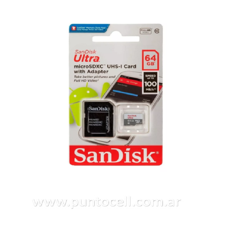MEMORIA SANDISK MICRO SD 128G CLASE 10
