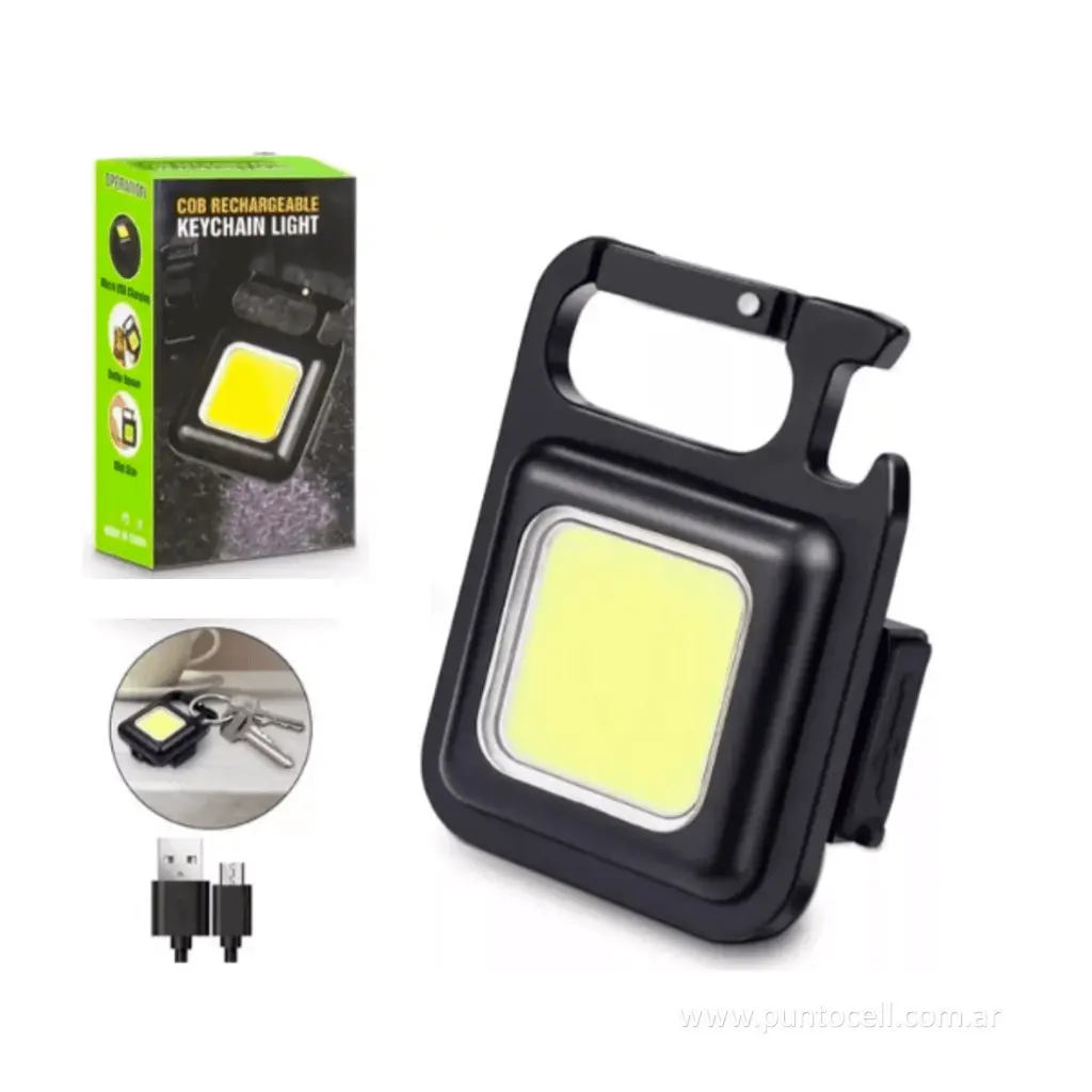 LUZ LED LLAVERO RECARGABLE C/ DESTAPADOR (COB-150)