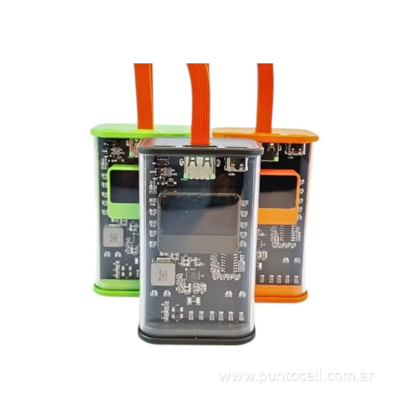 CARGADOR PORTATIL 8000MAH USB + TIPO C C/ VISOR (PD014)