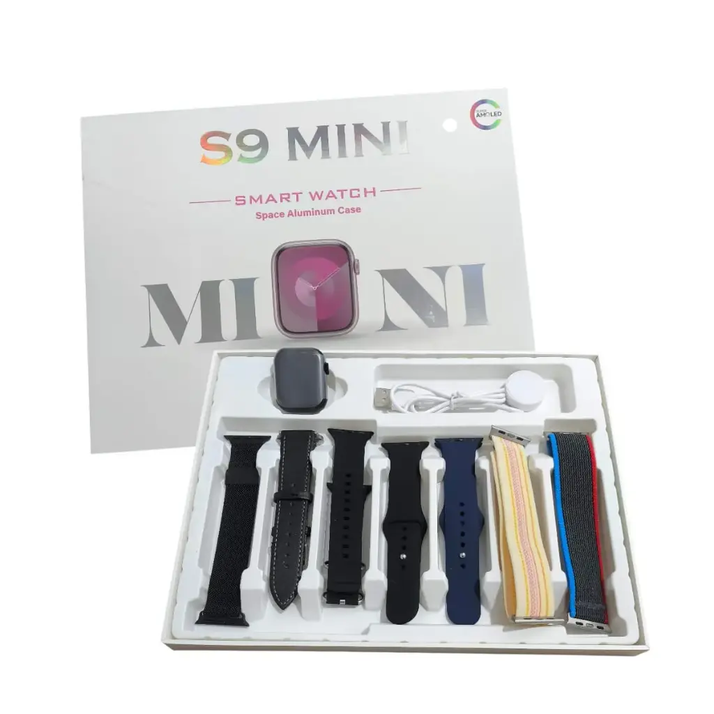 SMARTWATCH S9 Mini • 1.7" / 33mm Negro (Cuadrado) 7 MALLAS