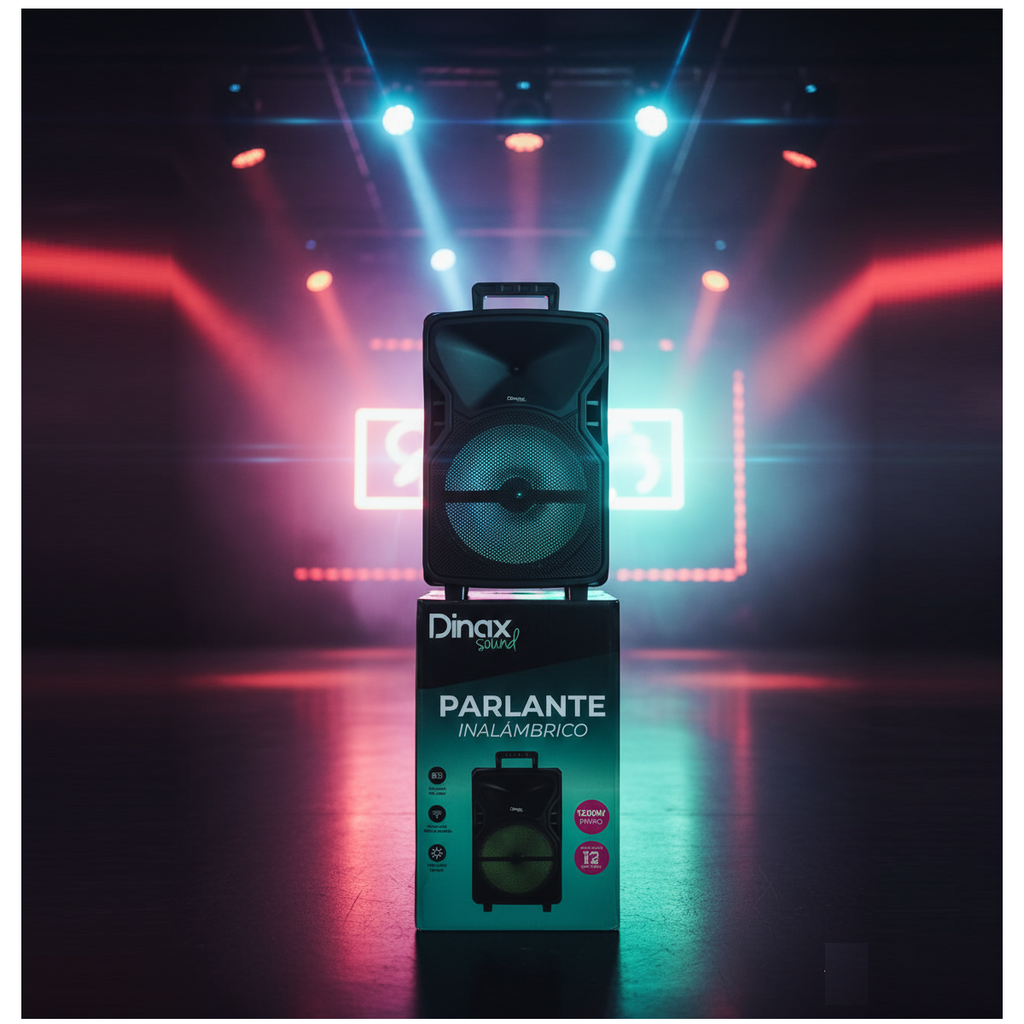 PARLANTE PORTATIL BLUETOOTH DINAX 12" C/MICROFONO (DXPAR12USB)