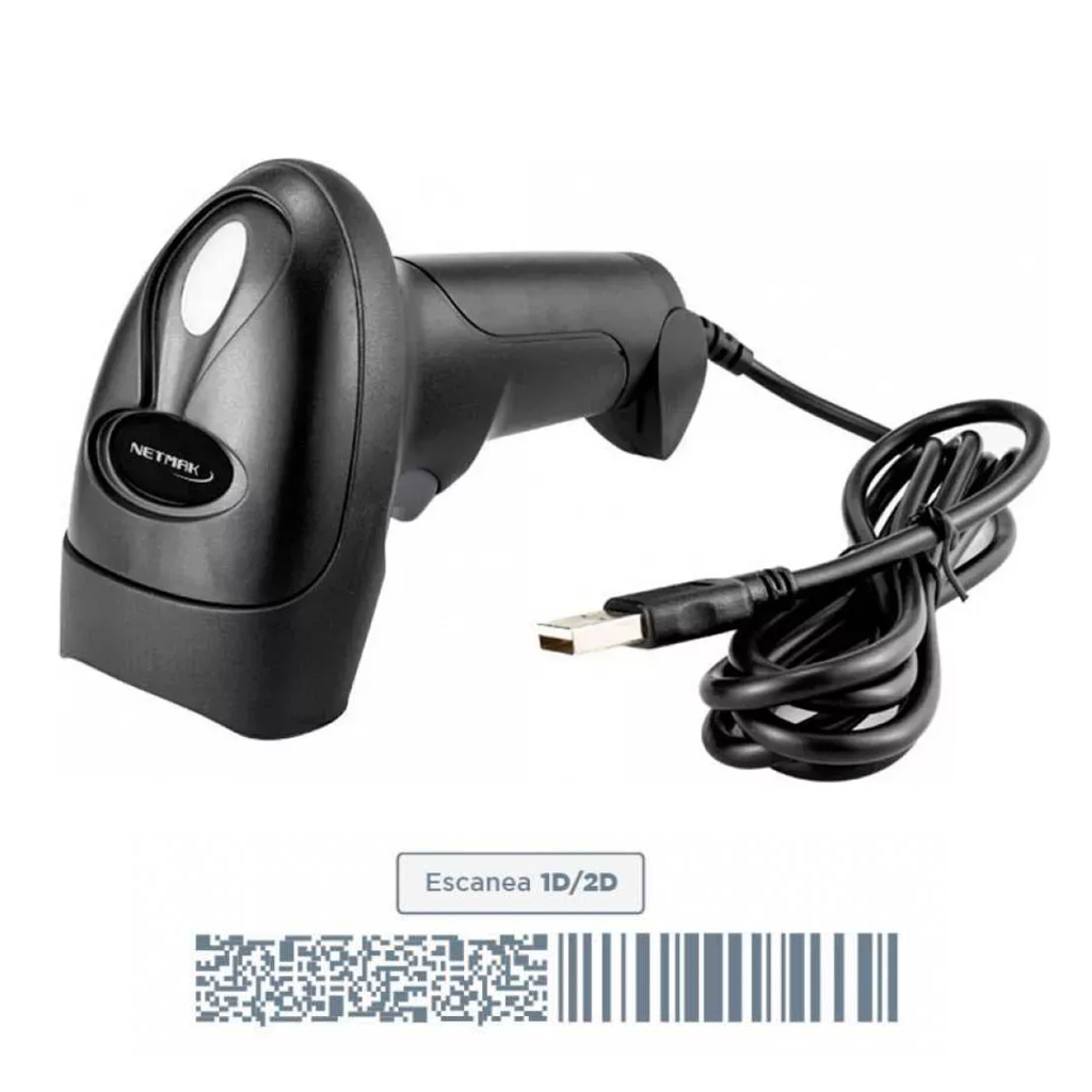 LECTOR DE CODIGO DE BARRAS / QR • CONEXION USB (NM-LC207) 