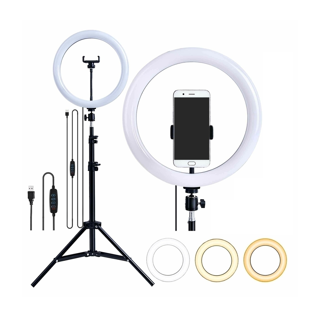 ARO LED DINAX 26cm LUZ BLANCA C/ TRIPODE (L-JJ26)