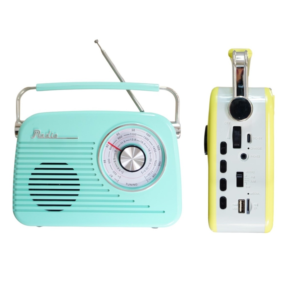 PARLANTE PORTATIL BLUETOOTH MALIBU RADIO VINTAGE (VX2315)
