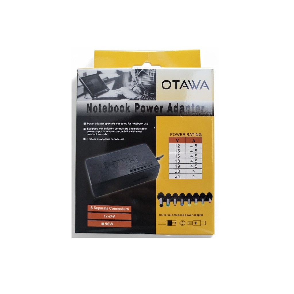 CARGADOR NOTEBOOK UNIVERSAL OTAWA 8 PINES _ MY110W