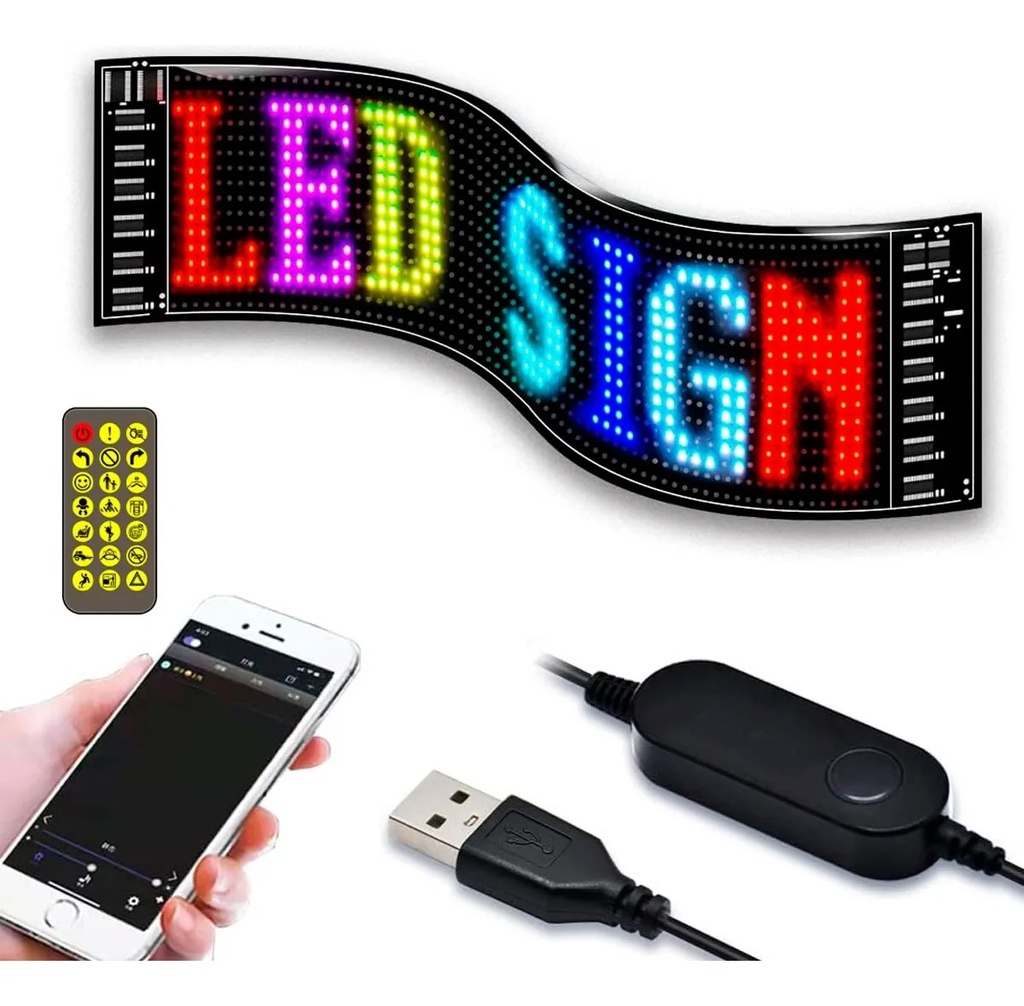 CARTEL FLEXIBLE CON LUZ LED DINAX (LT001QC)
