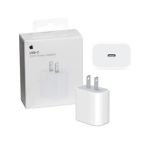 CARGADOR 220V USB C 20W _ SIMIL APPLE (PATAS OBLICUAS)