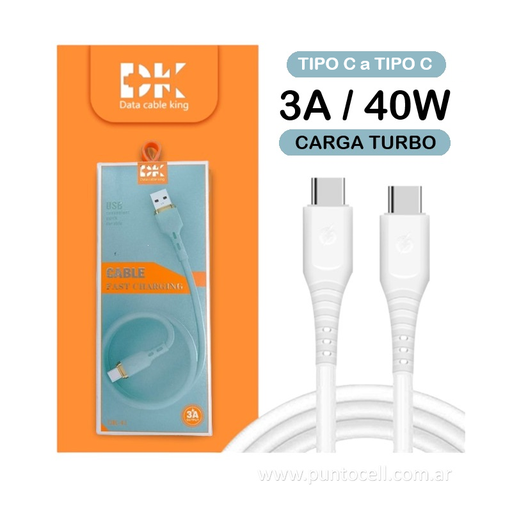 [104818] CABLE USB DK-41 TIPO C a TIPO C _ 40W