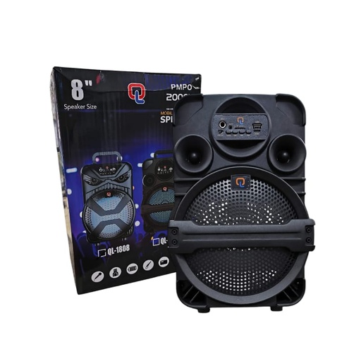 [111075] PARLANTE PORTATIL BLUETOOTH 8" QL1807