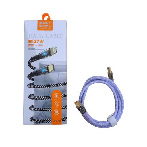 [111528] CABLE USB DK-48 TIPO C a LIGHTNING _ 60W