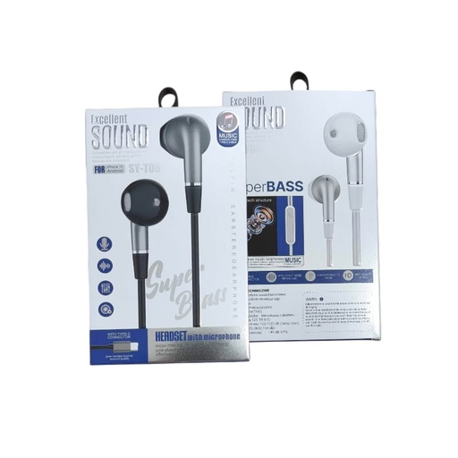 [111634] AURICULAR IN EAR SY-T08 CONECTOR TIPO C