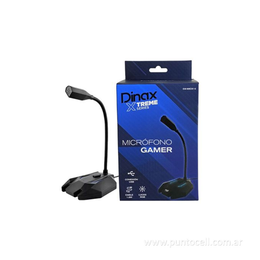 [111646] MICROFONO GAMER DINAX XTREME USB C/ SOPORTE (DX-MICX15)