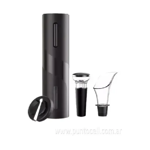 [112207] SACACORCHOS ELECTRONICO • KIT DE VINO 4en1 