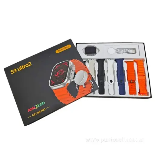 [112238] SMARTWATCH S9 Ultra 2 • 2" / 49mm Dorado (Cuadrado) 7 MALLAS