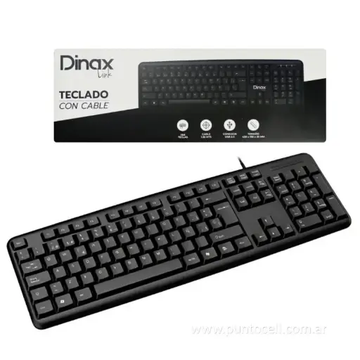 [112380] TECLADO DINAX DX-TEC300 C/ CABLE USB 