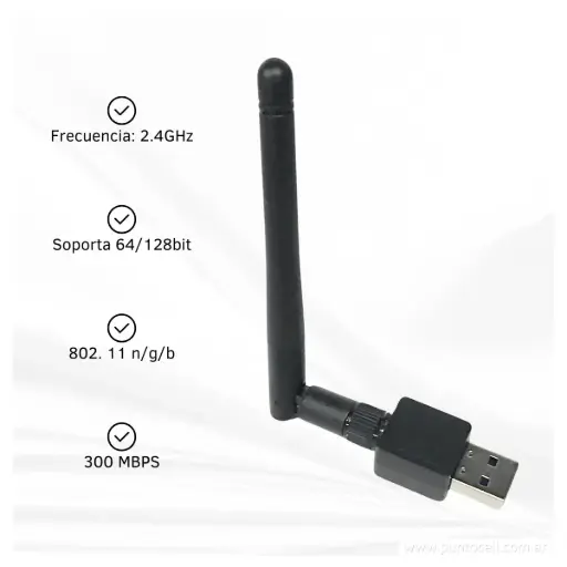 [112636] ADAPTADOR WI-FI ANTENA USB DINAX 300Mbps (DX-ANWIFI03)