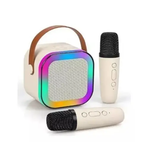 [112659] PARLANTE PORTATIL BLUETOOTH K12 • 2 MICROFONOS KARAOKE (AD617)