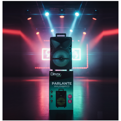[112986] PARLANTE PORTATIL BLUETOOTH DINAX 12" C/MICROFONO (DXPAR12USB)