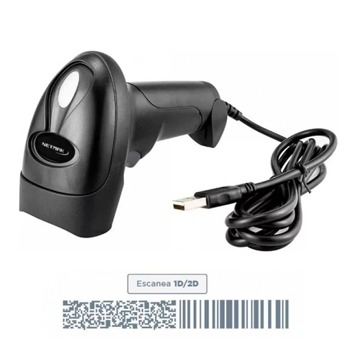[113431] LECTOR DE CODIGO DE BARRAS / QR • CONEXION USB (NM-LC207) 