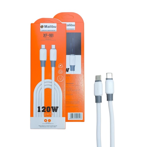 [113486] CABLE USB MALIBU TIPO-C a TIPO-C 65W (XF-181CC)