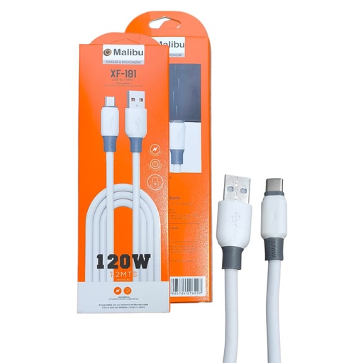 [113487] CABLE USB MALIBU USB a TIPO-C 65W (XF-181USBC)
