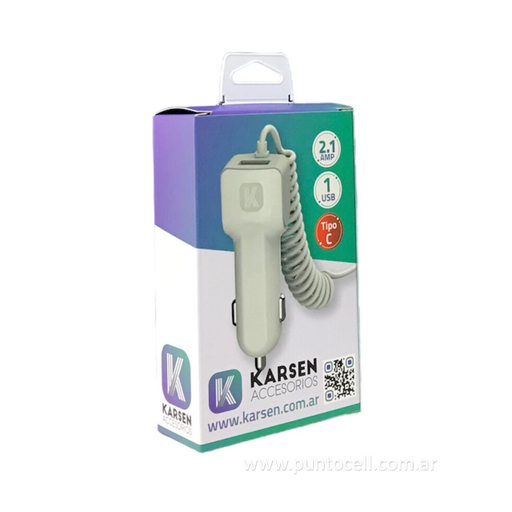 [17928] CARGADOR 12V KARSEN APOLO 2.1 TIPO C + USB