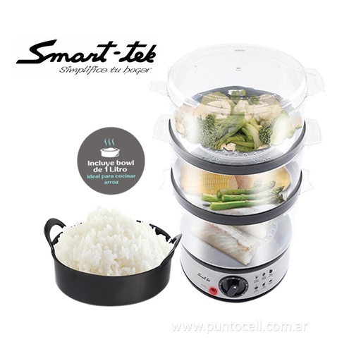 [13892] VAPORERA DE ALIMENTOS ELECTRICA SMART-TEK 2.5L (SD2091)