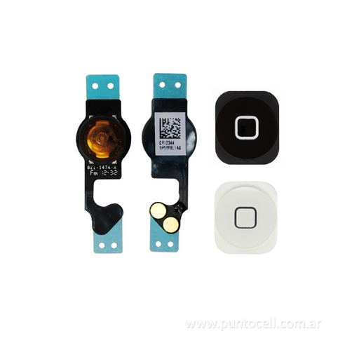 [5895] FLEX HOME IPHONE 5 (C/ BOTON HOME) Color BCO / NEGRO