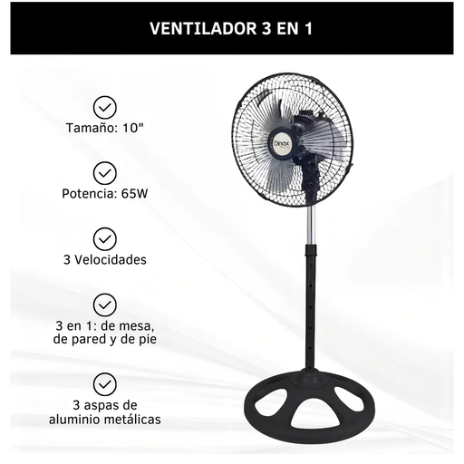 [101255] VENTILADOR DINAX 3 EN 1 10" (FH1306)
